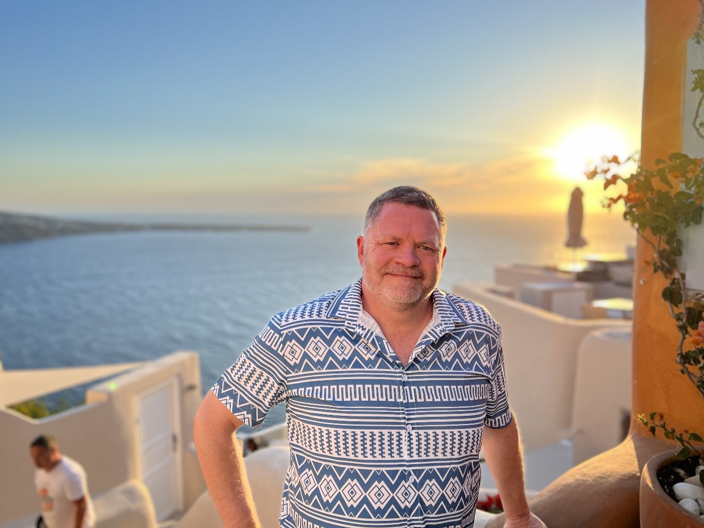 Darrell Seale in Santorini, Greece (2022)